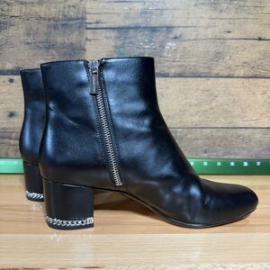 Rare- Michael Kors Black Ankle Booties with Chain Detail